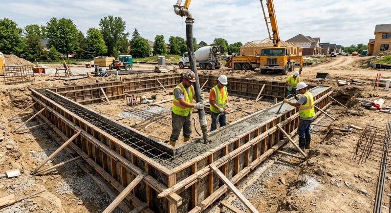Foundation Wall Pouring in Upland, CA